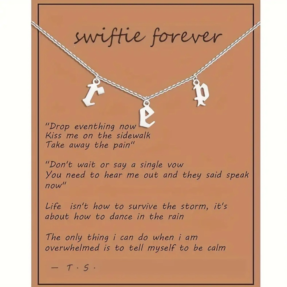 💛silver Reputation Album Music Necklace taylor swift Merch era Jewelry With Box